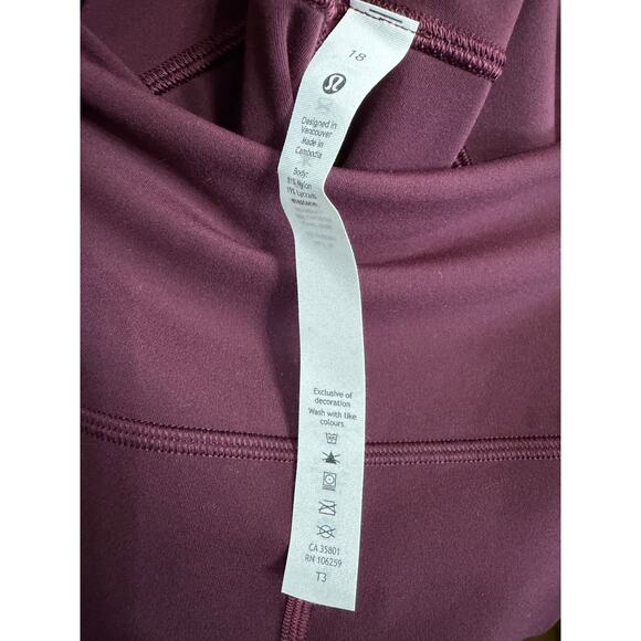 Lululemon Align Pant II 25" Leggings Cassis High Rise Stretch Sz 18 - Picture 7 of 12